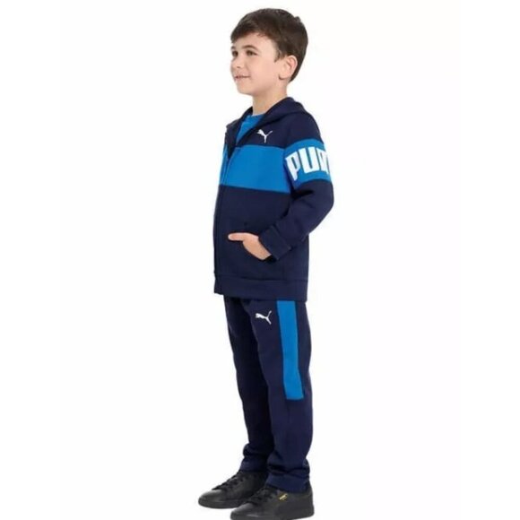 Puma Toddler Boys' 3-Piece Tracksuit Set Size 3T Blue & Navy - Picture 2 of 11